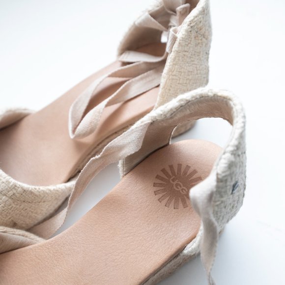 UGG Ivory Espadrille Sandals - Picture 7 of 8